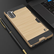 Load image into Gallery viewer, Galaxy Note 10 Case, PUNKcase [SLOT Series] Slim Fit  Samsung Note 10 [Gold] (Color in image: Navy)
