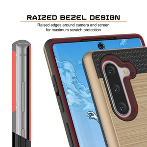 Galaxy Note 10+ Plus Case, PUNKcase [SLOT Series] Slim Fit  Samsung Note 10+ Plus [Gold] (Color in image: White)