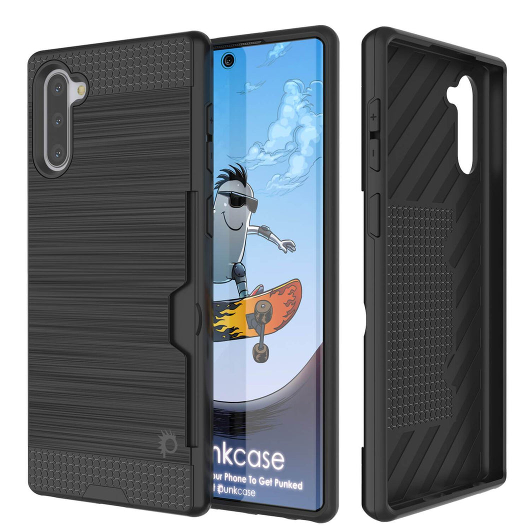 Galaxy Note 10 Case, PUNKcase [SLOT Series] Slim Fit  Samsung Note 10 [Black] (Color in image: Black)
