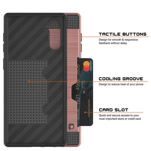 Galaxy Note 10+ Plus Case, PUNKcase [SLOT Series] Slim Fit  Samsung Note 10+ Plus [Rose Gold] 