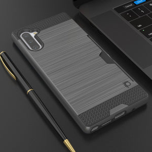 Galaxy Note 10+ Plus Case, PUNKcase [SLOT Series] Slim Fit  Samsung Note 10+ Plus  [Dark Grey] (Color in image: Gold)