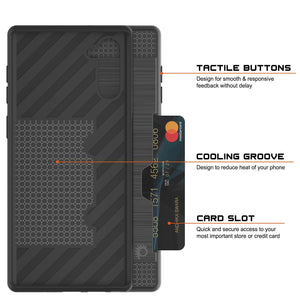 Galaxy Note 10+ Plus Case, PUNKcase [SLOT Series] Slim Fit  Samsung Note 10+ Plus  [Dark Grey] (Color in image: Silver)
