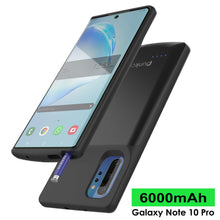 Load image into Gallery viewer, Galaxy Note 10+ Plus 6000mAH Battery Charger W/ USB Port Slim Case [Black] 

