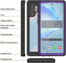 Charger l&#39;image dans la galerie, Galaxy Note 10+ Plus Case, Punkcase [Extreme Series] Armor Cover W/ Built In Screen Protector [Purple] (Color in image: Black)
