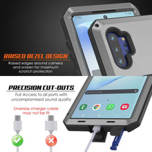 Charger l&#39;image dans la galerie, Galaxy Note 10+ Plus  Case, PUNKcase Metallic Silver Shockproof  Slim Metal Armor Case [Silver] (Color in image: black)
