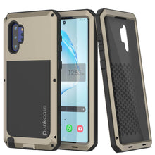 Charger l&#39;image dans la galerie, Galaxy Note 10+ Plus  Case, PUNKcase Metallic Gold Shockproof  Slim Metal Armor Case [Gold] (Color in image: gold)
