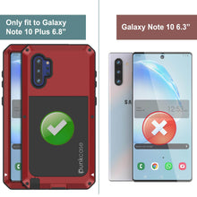 Charger l&#39;image dans la galerie, Galaxy Note 10+ Plus  Case, PUNKcase Metallic Red Shockproof  Slim Metal Armor Case [Red] 
