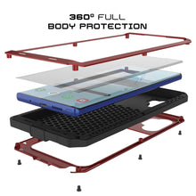 Charger l&#39;image dans la galerie, Galaxy Note 10+ Plus  Case, PUNKcase Metallic Red Shockproof  Slim Metal Armor Case [Red] (Color in image: gold)
