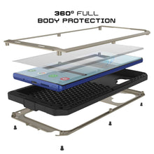 Charger l&#39;image dans la galerie, Galaxy Note 10+ Plus  Case, PUNKcase Metallic Gold Shockproof  Slim Metal Armor Case [Gold] (Color in image: white)
