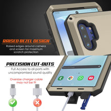 Charger l&#39;image dans la galerie, Galaxy Note 10+ Plus  Case, PUNKcase Metallic Gold Shockproof  Slim Metal Armor Case [Gold] (Color in image: black)
