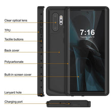 Load image into Gallery viewer, Galaxy Note 10+ Plus Waterproof Case, Punkcase Studstar Black Thin Armor Cover (Color in image: pink)
