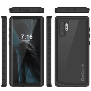 Galaxy Note 10+ Plus Waterproof Case, Punkcase Studstar Black Thin Armor Cover (Color in image: red)