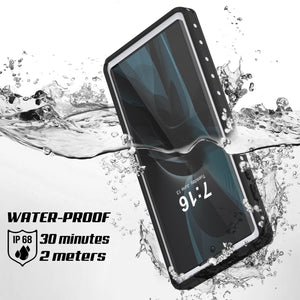 Galaxy Note 10+ Plus Waterproof Case, Punkcase Studstar White Thin Armor Cover (Color in image: pink)