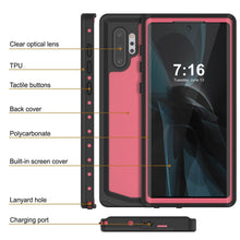 Load image into Gallery viewer, Galaxy Note 10+ Plus Waterproof Case, Punkcase Studstar Pink Thin Armor Cover (Color in image: clear)
