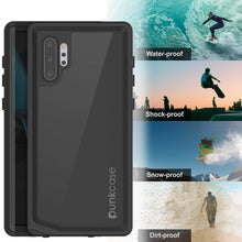 Load image into Gallery viewer, Galaxy Note 10+ Plus Waterproof Case, Punkcase Studstar Black Thin Armor Cover (Color in image: light blue)
