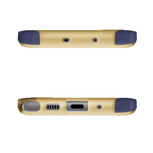 CLOAK 4 for Galaxy Note 10+ Plus Shockproof Hybrid Case [Blue-Gold] 