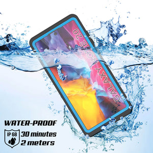 Galaxy Note 20 Case, Punkcase [Extreme Series] Armor Cover W/ Built In Screen Protector [Light Blue] (Color in image: White)