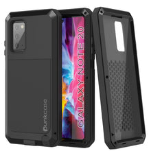 Load image into Gallery viewer, Galaxy Note 20 Case, PUNKcase Metallic Black Shockproof  Slim Metal Armor Case [Black] (Color in image: black)

