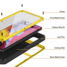 Load image into Gallery viewer, Galaxy Note 20  Case, PUNKcase Metallic Neon Shockproof  Slim Metal Armor Case [Neon] (Color in image: white)
