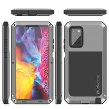 Load image into Gallery viewer, Galaxy Note 20  Case, PUNKcase Metallic Silver Shockproof  Slim Metal Armor Case [Silver] (Color in image: white)
