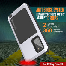 Load image into Gallery viewer, Galaxy Note 20  Case, PUNKcase Metallic White Shockproof  Slim Metal Armor Case [White] (Color in image: silver)
