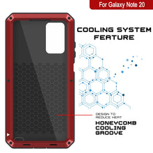 Load image into Gallery viewer, Galaxy Note 20  Case, PUNKcase Metallic Red Shockproof  Slim Metal Armor Case [Red] (Color in image: black)
