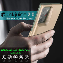 Charger l&#39;image dans la galerie, Galaxy Note 20 Ultra 6000mAH Battery Charger PunkJuice 2.0 Slim Case [Gold] 
