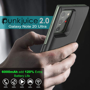 Galaxy Note 20 Ultra 6000mAH Battery Charger PunkJuice 2.0 Slim Case [Black] 