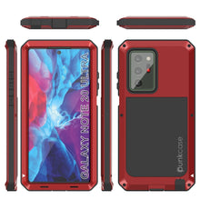Charger l&#39;image dans la galerie, Galaxy Note 20 Ultra  Case, PUNKcase Metallic Red Shockproof  Slim Metal Armor Case [Red] (Color in image: gold)
