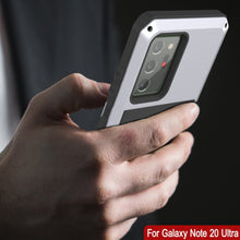 Charger l&#39;image dans la galerie, Galaxy Note 20 Ultra  Case, PUNKcase Metallic White Shockproof  Slim Metal Armor Case [White] (Color in image: red)
