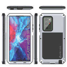 Charger l&#39;image dans la galerie, Galaxy Note 20 Ultra  Case, PUNKcase Metallic White Shockproof  Slim Metal Armor Case [White] (Color in image: gold)

