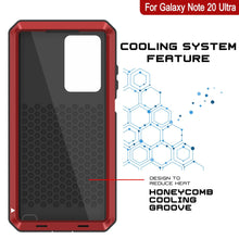 Charger l&#39;image dans la galerie, Galaxy Note 20 Ultra  Case, PUNKcase Metallic Red Shockproof  Slim Metal Armor Case [Red] (Color in image: black)
