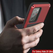 Charger l&#39;image dans la galerie, Galaxy Note 20 Ultra  Case, PUNKcase Metallic Red Shockproof  Slim Metal Armor Case [Red] (Color in image: neon)
