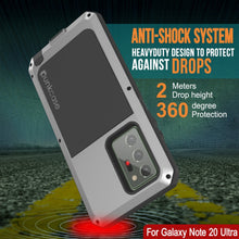 Charger l&#39;image dans la galerie, Galaxy Note 20 Ultra  Case, PUNKcase Metallic Silver Shockproof  Slim Metal Armor Case [Silver] (Color in image: gold)
