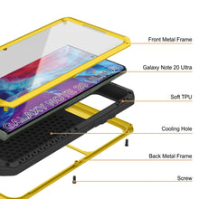 Charger l&#39;image dans la galerie, Galaxy Note 20 Ultra  Case, PUNKcase Metallic Neon Shockproof  Slim Metal Armor Case [Neon] (Color in image: white)
