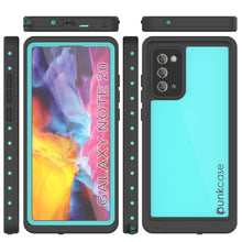 Load image into Gallery viewer, Galaxy Note 20 Waterproof Case, Punkcase Studstar Series Teal Thin Armor Cover (Color in image: light blue)
