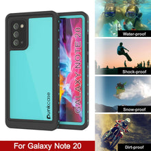 Load image into Gallery viewer, Galaxy Note 20 Waterproof Case, Punkcase Studstar Series Teal Thin Armor Cover (Color in image: light green)
