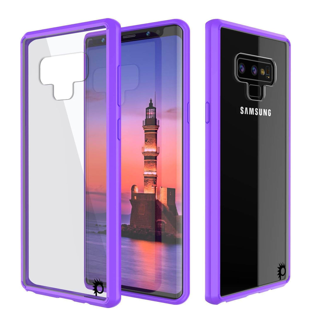 Galaxy Note 9 Case, PUNKcase [LUCID 2.0 Series] [Slim Fit] Armor Cover W/Integrated Anti-Shock System [Purple] (Color in image: Black)