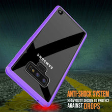 Charger l&#39;image dans la galerie, Galaxy Note 9 Case, PUNKcase [LUCID 2.0 Series] [Slim Fit] Armor Cover W/Integrated Anti-Shock System [Purple] (Color in image: Crystal Black)
