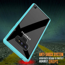 Charger l&#39;image dans la galerie, Galaxy Note 9 Case, PUNKcase [LUCID 2.0 Series] [Slim Fit] Armor Cover W/Integrated Anti-Shock System [Teal] (Color in image: Crystal Black)
