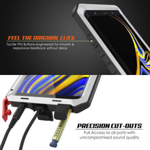 Charger l&#39;image dans la galerie, Galaxy Note 9  Case, PUNKcase Metallic White Shockproof  Slim Metal Armor Case [White] (Color in image: black)
