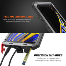 Charger l&#39;image dans la galerie, Galaxy Note 9  Case, PUNKcase Metallic Silver Shockproof  Slim Metal Armor Case [Silver] (Color in image: black)
