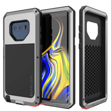 Charger l&#39;image dans la galerie, Galaxy Note 9  Case, PUNKcase Metallic Silver Shockproof  Slim Metal Armor Case [Silver] (Color in image: silver)
