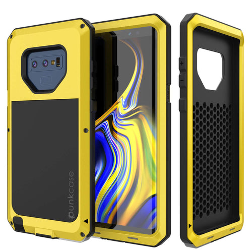 Galaxy Note 9  Case, PUNKcase Metallic Neon Shockproof  Slim Metal Armor Case [Neon] (Color in image: neon)