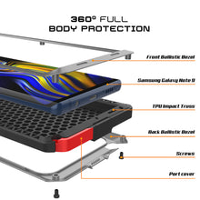 Charger l&#39;image dans la galerie, Galaxy Note 9  Case, PUNKcase Metallic Silver Shockproof  Slim Metal Armor Case [Silver] (Color in image: white)
