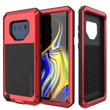 Charger l&#39;image dans la galerie, Galaxy Note 9  Case, PUNKcase Metallic Red Shockproof  Slim Metal Armor Case [Red] (Color in image: red)
