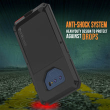 Charger l&#39;image dans la galerie, Galaxy Note 9 Case, PUNKcase Metallic Black Shockproof  Slim Metal Armor Case [Black] (Color in image: red)
