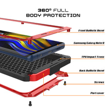 Charger l&#39;image dans la galerie, Galaxy Note 9  Case, PUNKcase Metallic Red Shockproof  Slim Metal Armor Case [Red] (Color in image: gold)
