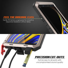 Charger l&#39;image dans la galerie, Galaxy Note 9  Case, PUNKcase Metallic Gold Shockproof  Slim Metal Armor Case [Gold] (Color in image: black)
