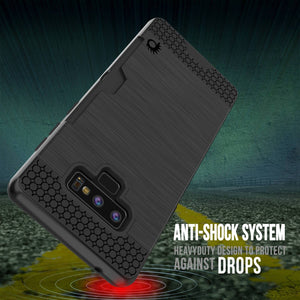 Galaxy Note 9 Case, PUNKcase [SLOT Series] Slim Fit  Samsung Note 9 [Black] (Color in image: Gold)